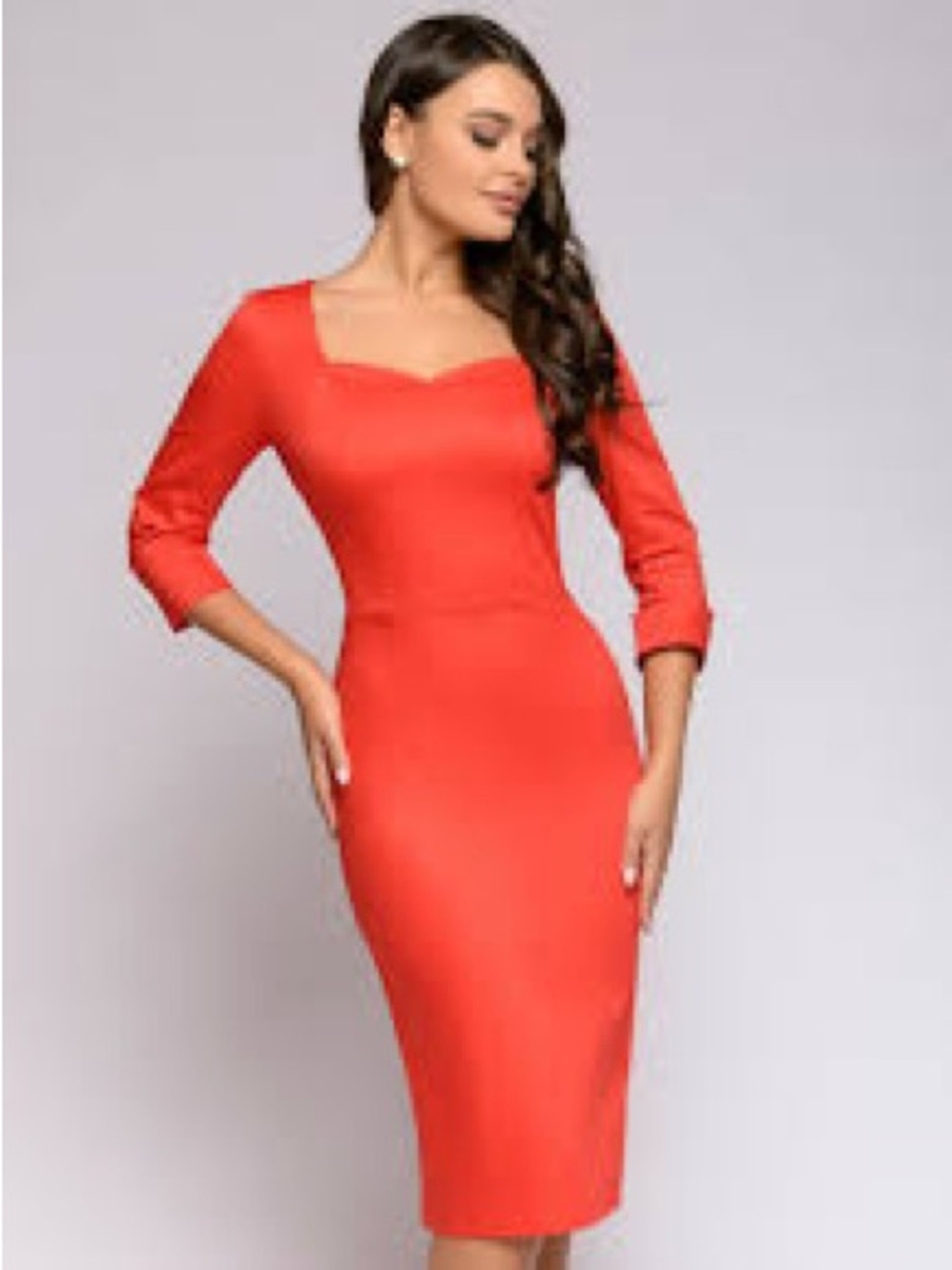Boden Red sweetheart Midi Sheath Dress